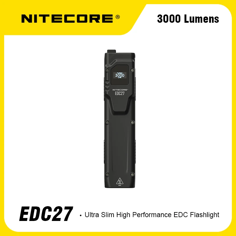 Nitecore EDC27 3000 Lumen Ultra Slim Flat EDC Flashlight