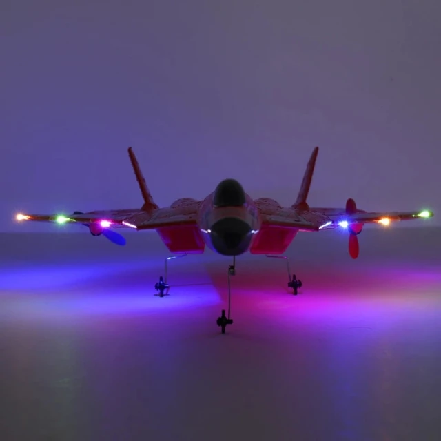 BBSONG SU 57 RC Plane Radio Remote Control Airplane with Light Fixed Wing Electric Controlled EPP Foam Aircraft Toy For Children 2