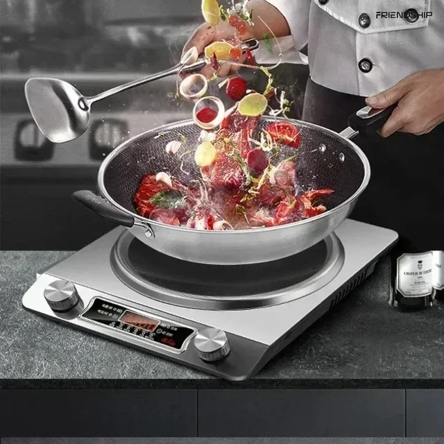 New high-power concave induction cooker, new intelligent high-power cooking stove for home and restaurant.
