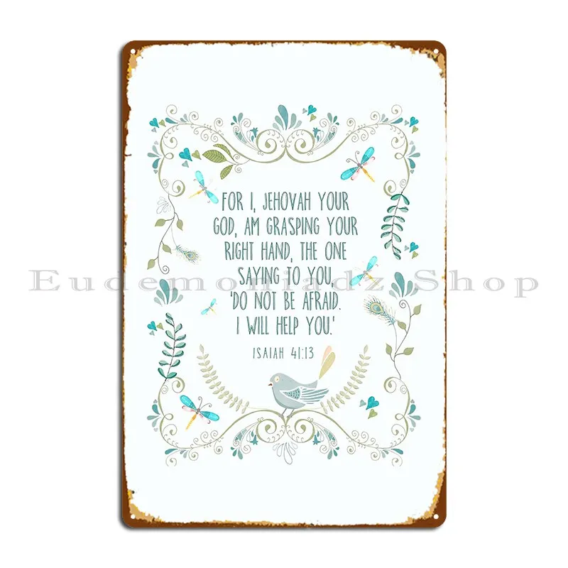 

Исая 41, 13, металлический плакат с табличкой, дизайн бара, создание стены, таблички, плакат