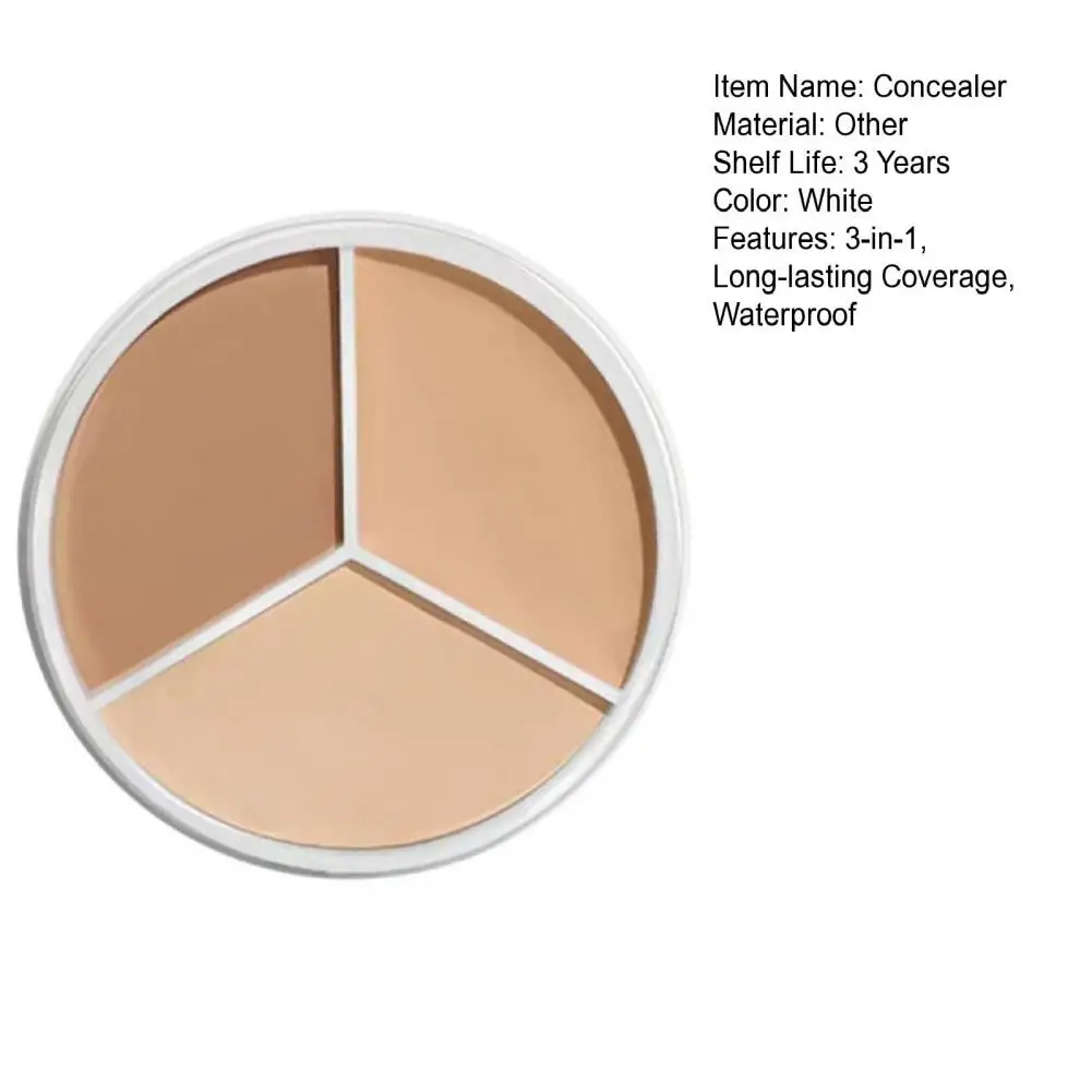 Waterproof Concealer Covers Acne Marks Dark Circles Long lasting cream 3 Color Concealer Palette Cream Cosmetics makeup concealer waterproof concealer face concealer concealer palette concealer foundation cream