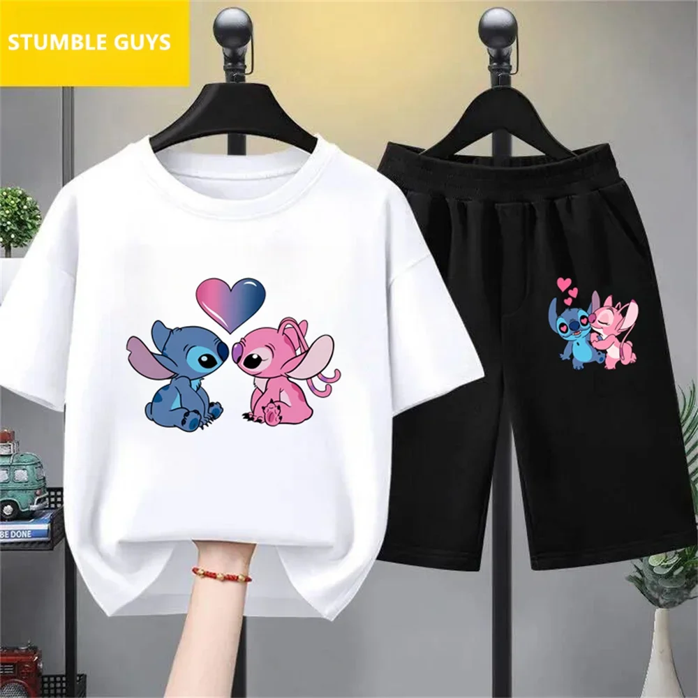 Summer Pretty Girl Disney Lilo & Stitch 3D Printed T shirt O Neck Short Sleeve T shirt Girl Casual Fashion Clothing Trucksuit 3