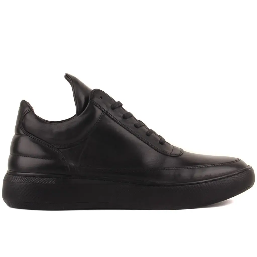 

Sail Lakers-Black Leather Men's Casual Shoes