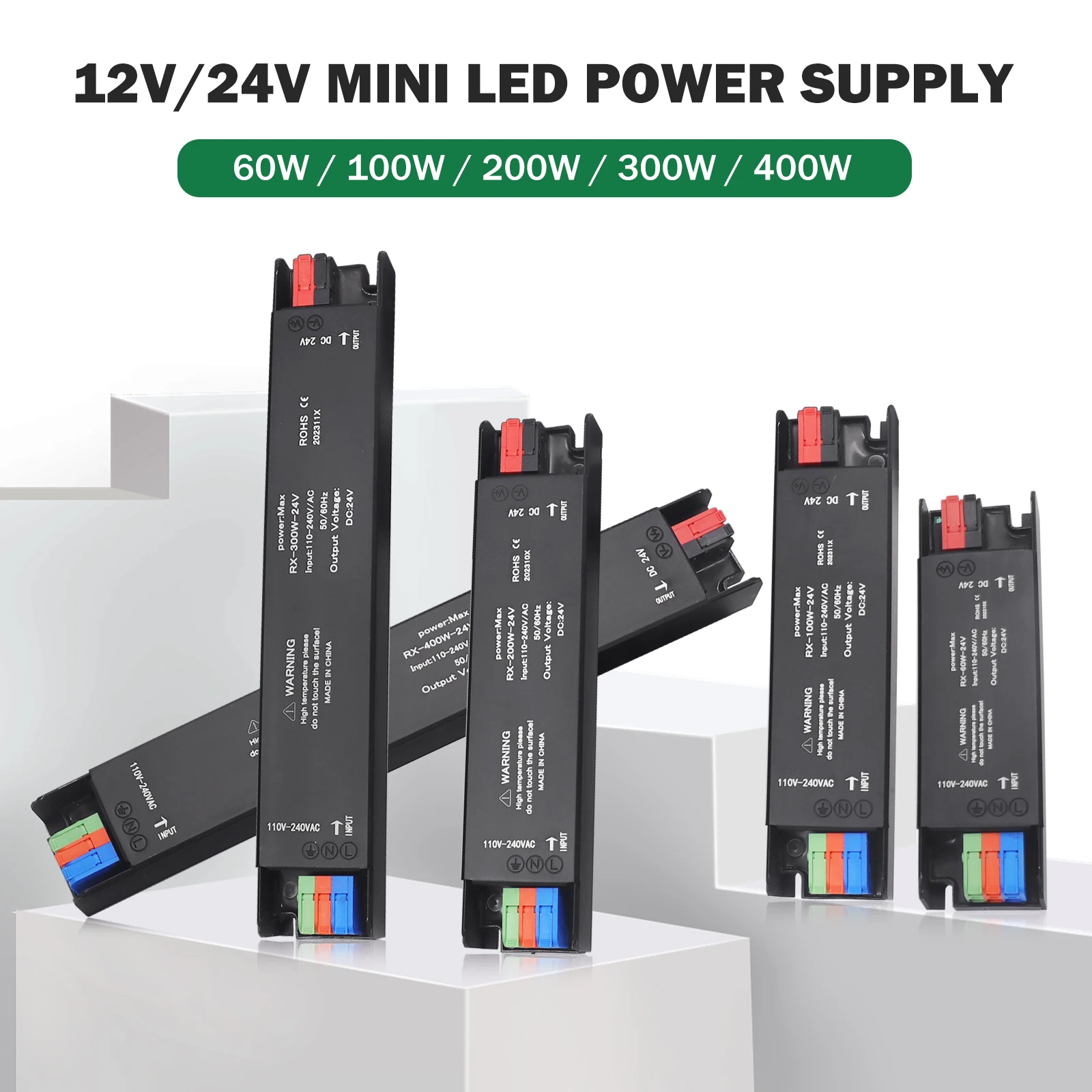 AC 110V 220V DC12V 24V Led 전원 공급 장치 어댑터 변환기 스트립 라이트 드라이버 60W 100W 200W 300W 400W 조명 변압기