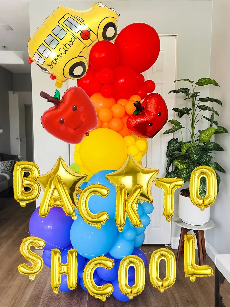 Oblique Unique Lot De 10 Ballons Avec ABC Et Motif 1 2 = 3 Pour La Rentrée Scolaire, La Rentrée Des Classes, La Rentrée Scolaire, La Décoration, Mélange De Couleurs Pour