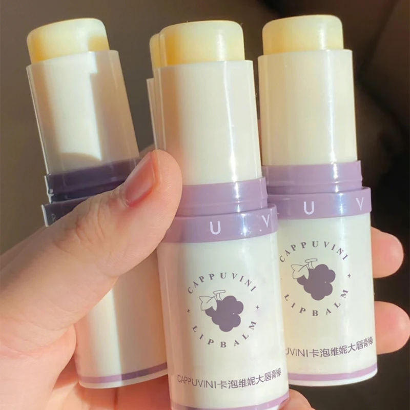 Cappuvini Grape Lip Balm Stick — 8g, Deeply Hydrating and Moisturizing, Prevents Dryness and Cracking, Reduces Lip Lines, 5
