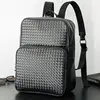 Brand Designer Backpack Men High Quality Pu Leather Bag For Teenager School Shoulder Daypacks Mochila Male Black 2