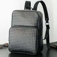 Brand Designer Backpack Men High Quality Pu Leather Bag For Teenager School Shoulder Daypacks Mochila Male Black 2