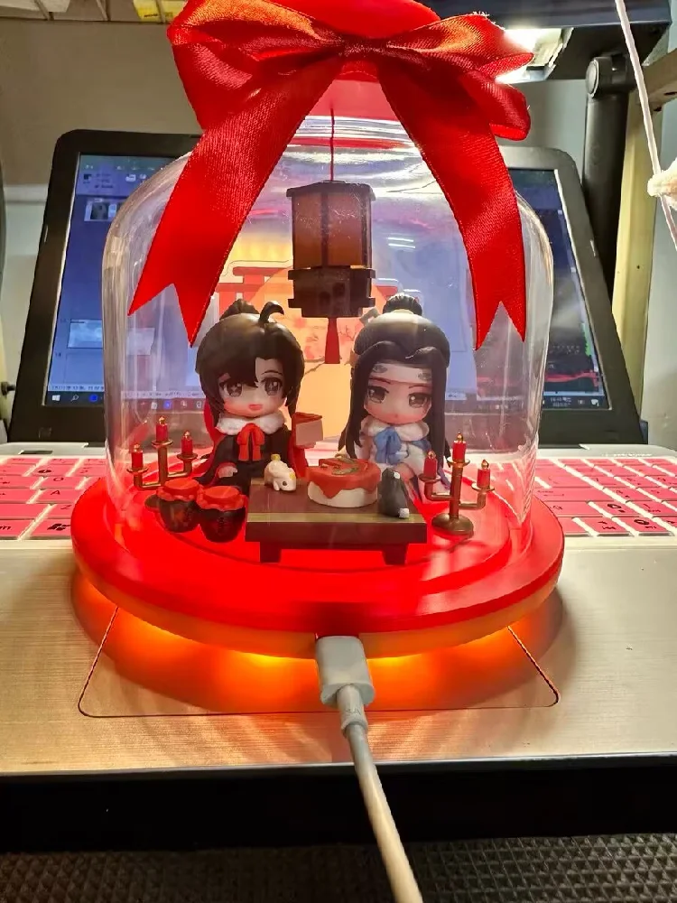 TANSHOW Mo Dao Zu Shi Figure Wei Wuxian LAN Wangji Q Version Mini Anime  Action Figurine Creative Gift Toy 4 Inch Ornaments Exquisite (Wei Ying)