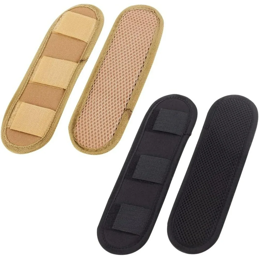 2Pcs Tactical Vest Shoulder Strap Pads Canvas Cushion Pad Black Brown Mesh Protect Pads Universal Removable Protection Pad