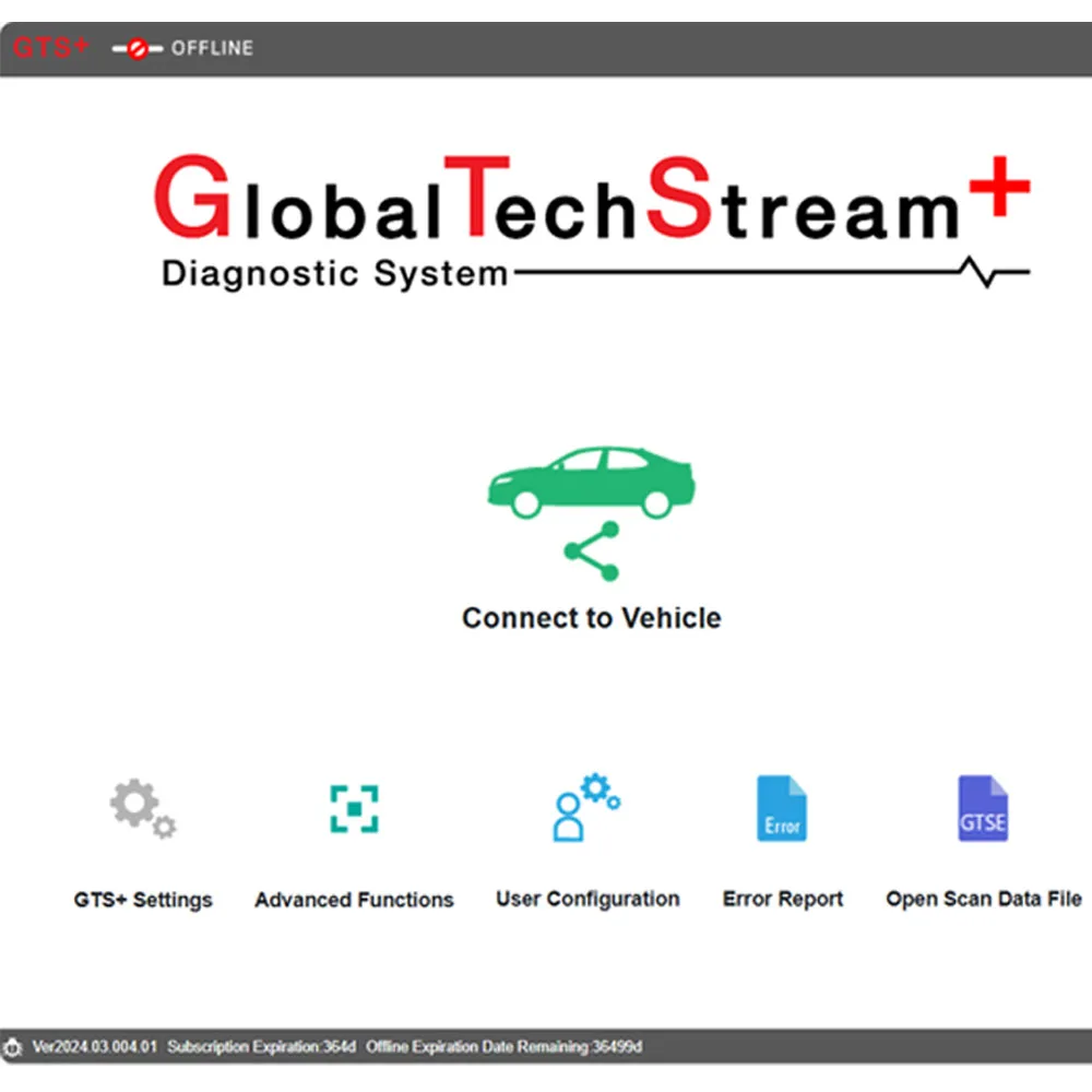 Un anno GTS+ Global Techstream+ per Toyota/Lexus fino a 2025 anni Auto PK Techstream v18.00.008 Lavoro diagnostico globale con J2534 - Image 2