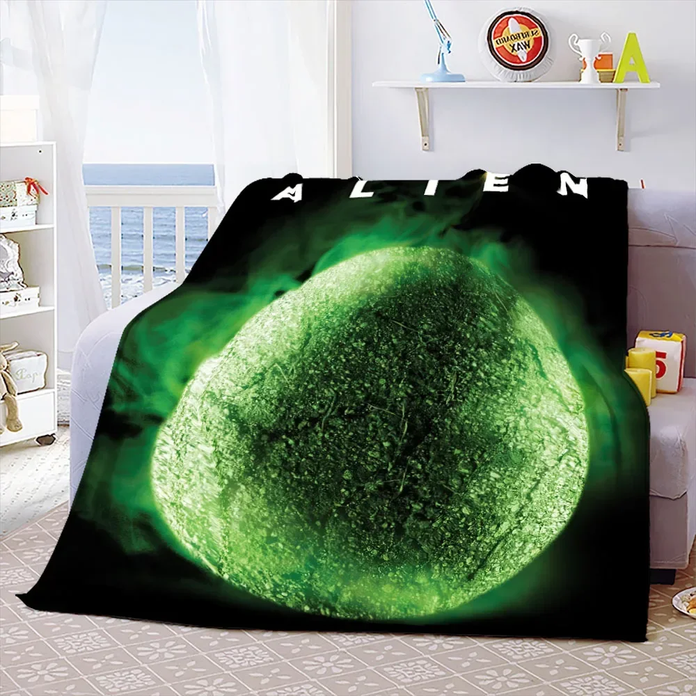 Aliens Movie Soft Throw Blanket Space Monster Printed Bedspread Sofa Couch Covers Travel Camping Blanket Children Adult Gift 4