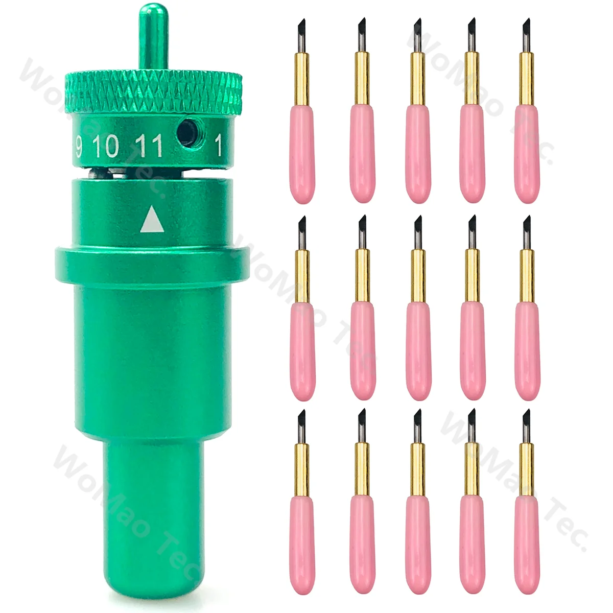 15Pcs Plotter Premium Fine Point Blades + 1Pc Holder Per Graphtec Silhouette Cameo 4 Plus Pro Portrait 3 Robusto Liscio