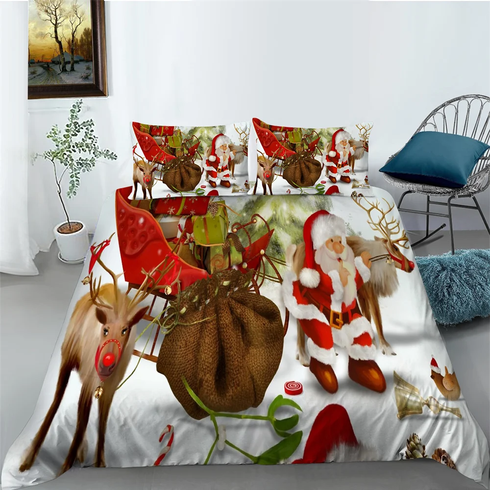 

Christmas Bedding Cover Suits 3D Printing Home Textiles Man Boy Queen Size Bedspreads Microfiber Bedroom Decor Duvet Covers