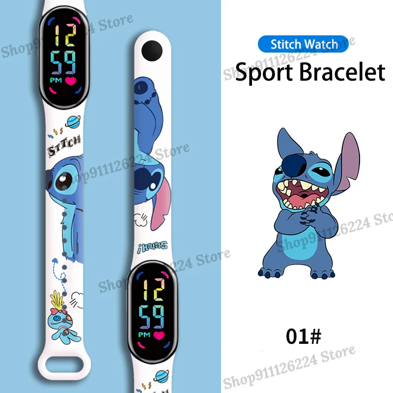 Stitch Children Watches Girls Waterproof Sport Touch Screen Watch for Women Waterproof Digital Clock Bracelet Exquisite Gifts 4