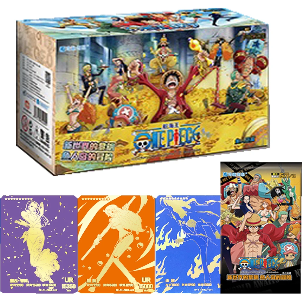 Genuine One Piece Cards Collection for Children Multiple Fishman Island Exclusive Character Hot Stamping Options Cards Toy Gifts