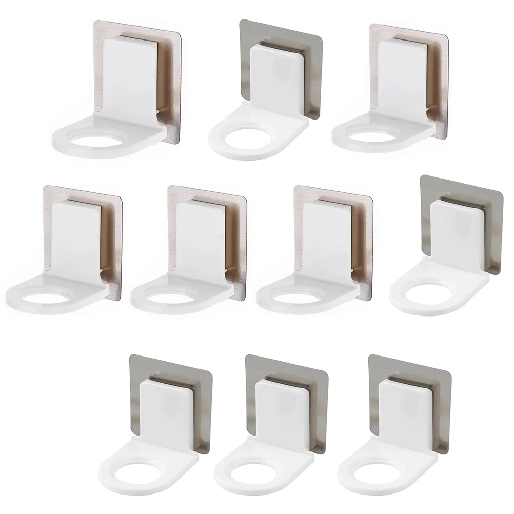 

Hemoton Shower Gel Bottle Holder Rack Hook Bracket Shampoo Bottle Wall Hook Adhesive Pump Dispenser