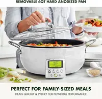 Smart Electric 6QT Skillet Pot,Sear Saute Stir-Fry and Cook Rice, Healthy Ceramic Nonstick and Dishwasher Safe Parts, Easy 3
