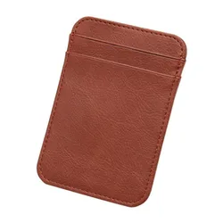Vintage Men's Slim Leather Card Holder Wallet (Coffee)
