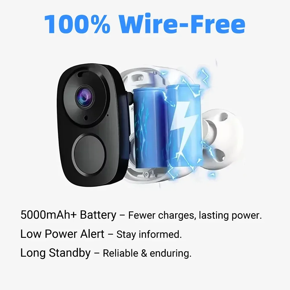 4G 2K 충전식 배터리 카메라 2.4G WiFi 카메라 무선 홈 감시 보안 카메라 PIR, IP65, o-kam pro 앱과 호환 가능