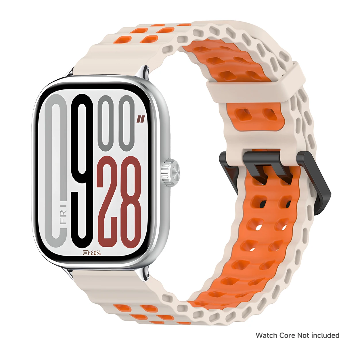 Two-Tone Breathable Silicone Sport Wristband Strap