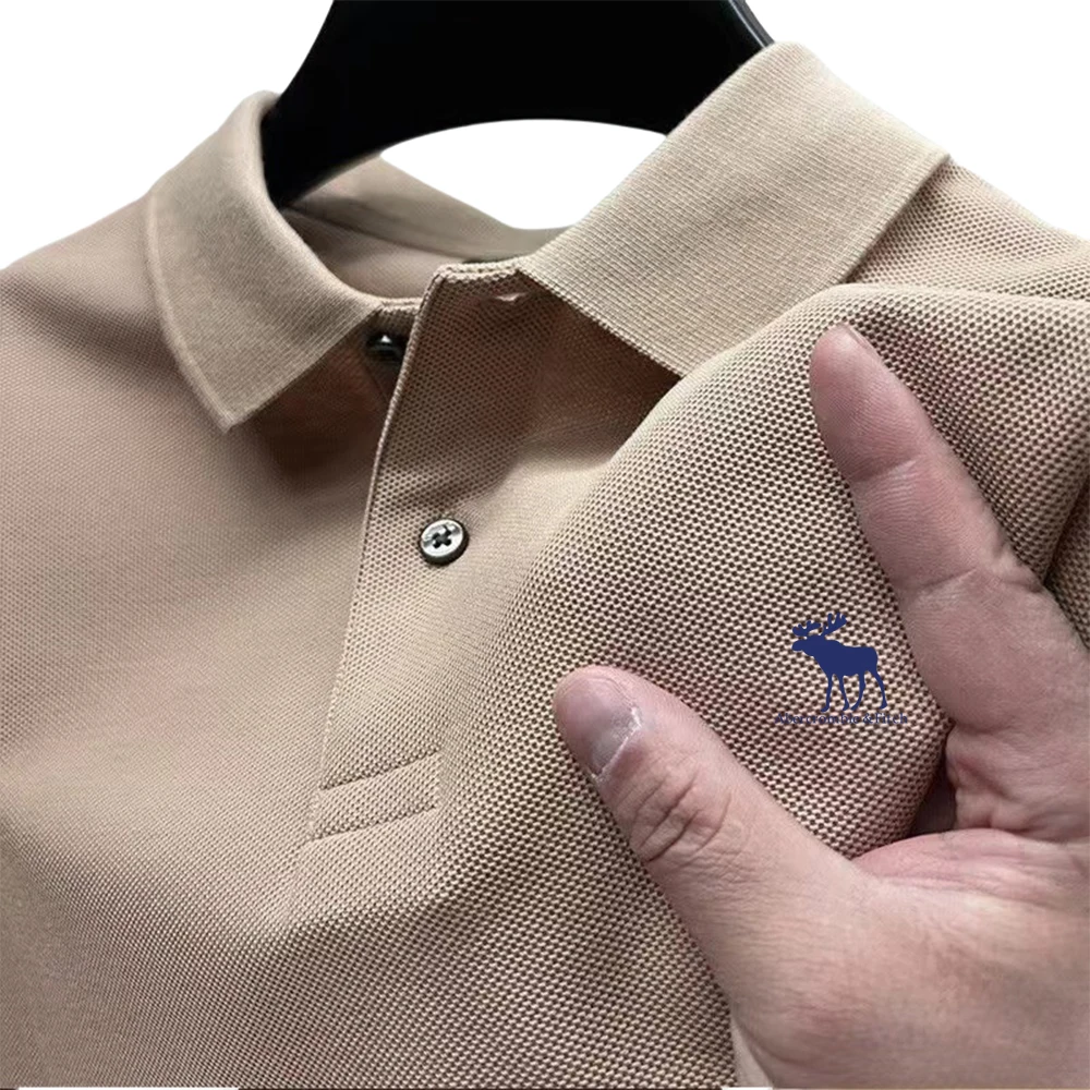 Polo Shirt Men's Lapel Casual Versatile Business Breathable Short Sleeve Printed Multicolor T-shirt Top