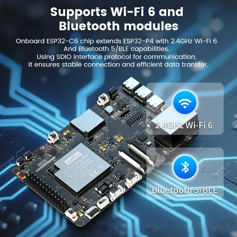 ESP32-P4+ESP32-C6 development board Xiaozhi board | RISC-V high-performance IoT core board image 3