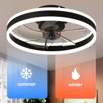 Modern Ceiling Fan (With Lighting) Silent LED Dimmable Ceiling Fan (With Remote Control) for Bedroom Study Dining Room, 1