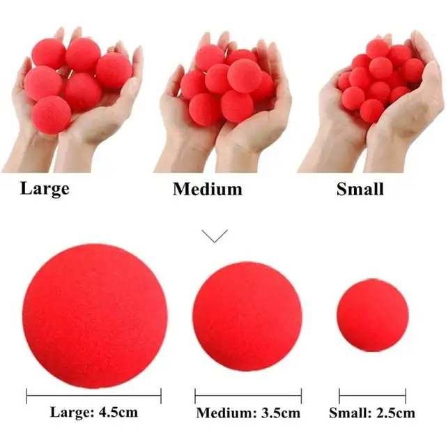10pcs Red Sponge Ball Magic Sponge Ball Magic Props Comedy Trick Finger Sponge Play Ball Gift for Kid Halloween Party Masquerade 5