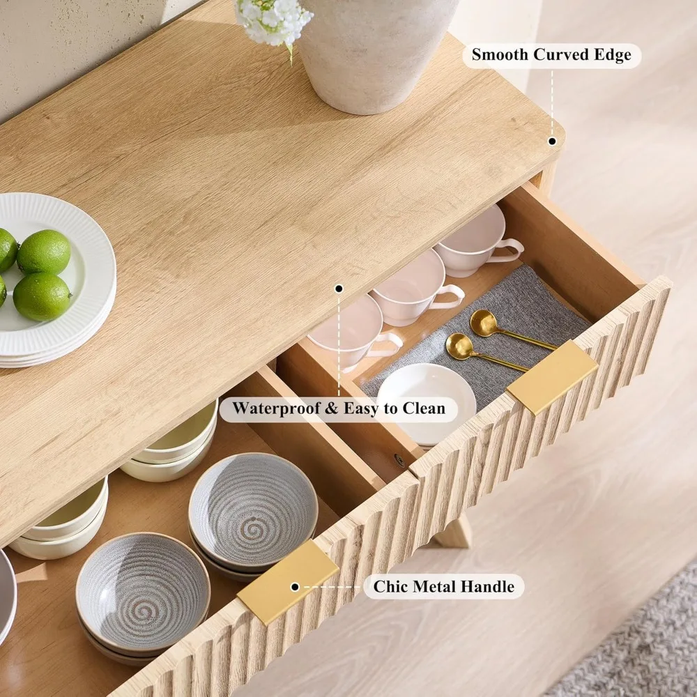 Large Buffet Sideboard Cabinet with Storages, 60 5