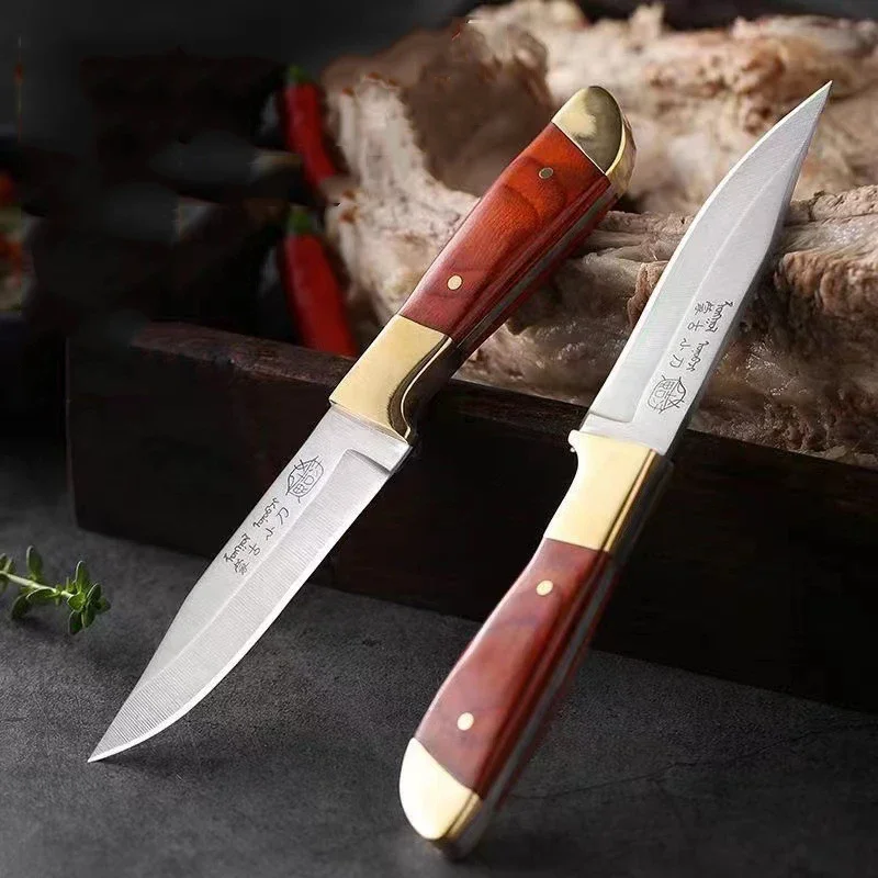 Kitchen Knife Wooden Handle Meat Cleaver Stainless Steel