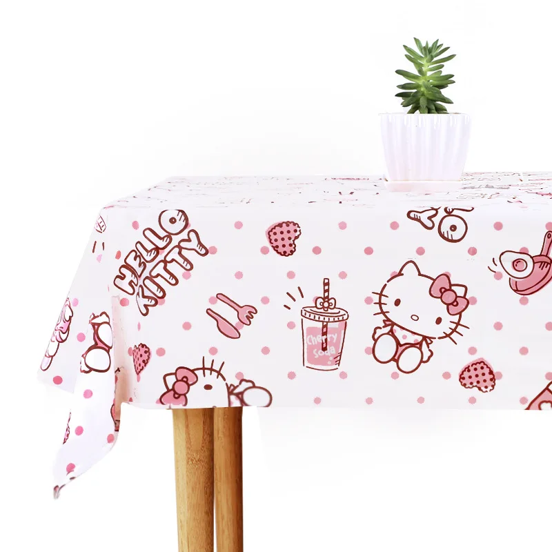 

Sanrio Hello Kitty Tablecloth Picnic Cloth Anime Student Dormitory Table Mat Home Tablecloth Kawaii Girl Heart Birthday Gift