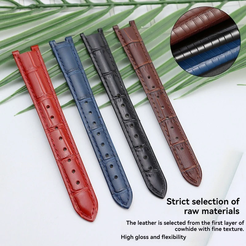 Luxurious Genuine Leather Watch Strap – Premium Cowhide Calfskin, Various Sizes Available