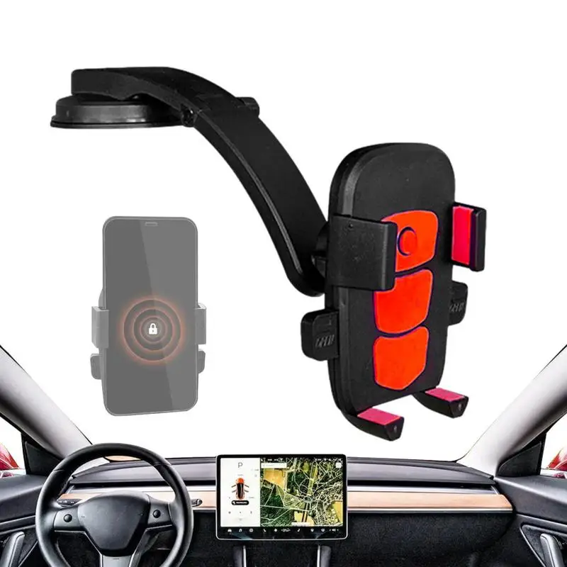 

Car Holder For Cell Phone Car Dashboard Phone Stand 360 Degree Rotation Long Arm Cell Phone Holder Adjustable Rotatable Desk