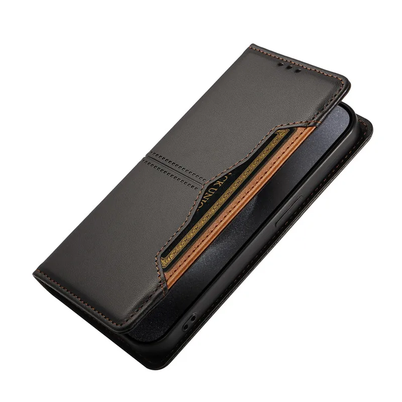 Luxury Magnetic Wallet Case Flip Cover with Book-Style Design and Protective Features