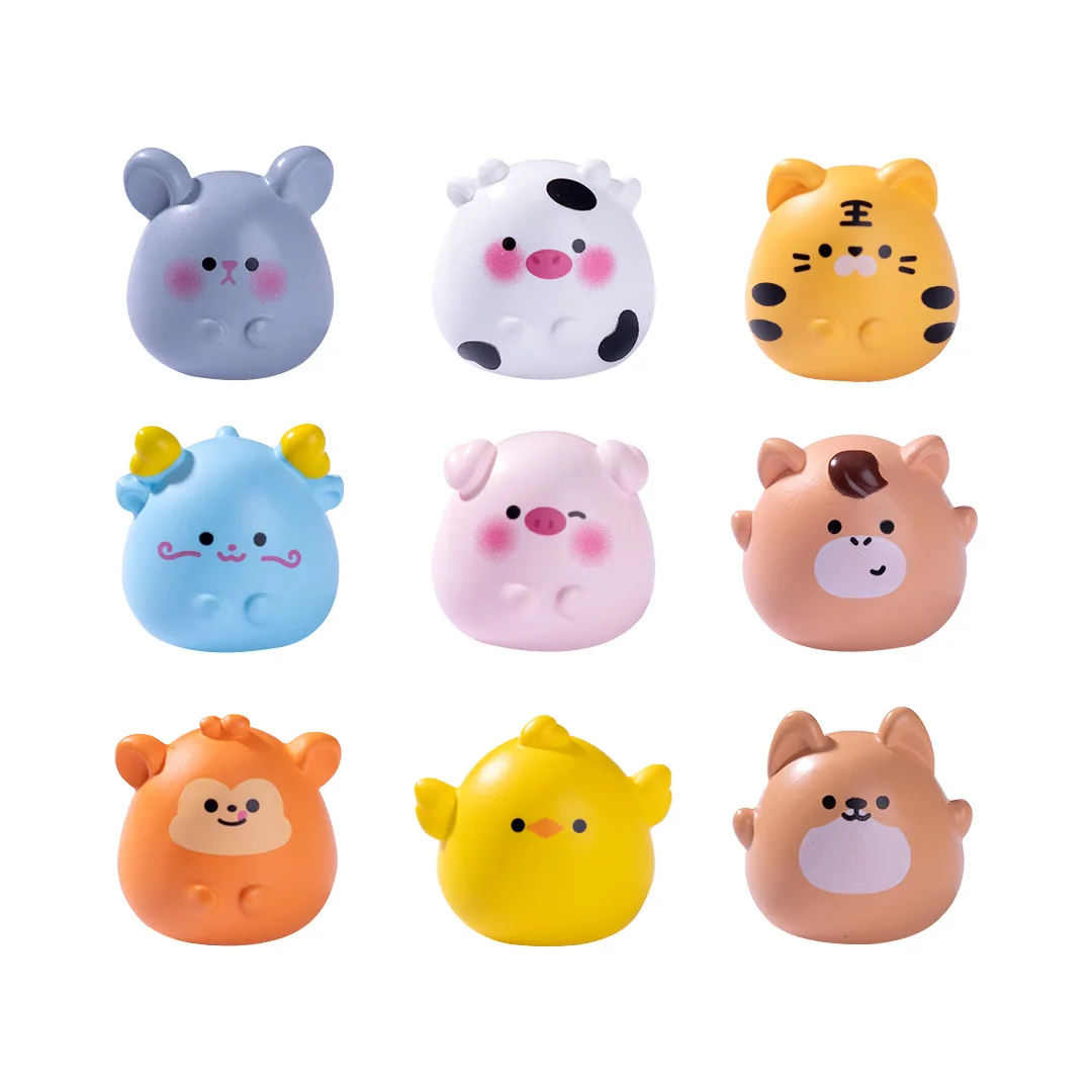 12PC Chinese Zodiac Tiger Rabbit Dragon Horse Snake Mini Animal Figurine Miniature Fairy Garden Decor Small Ornament Accessories 6
