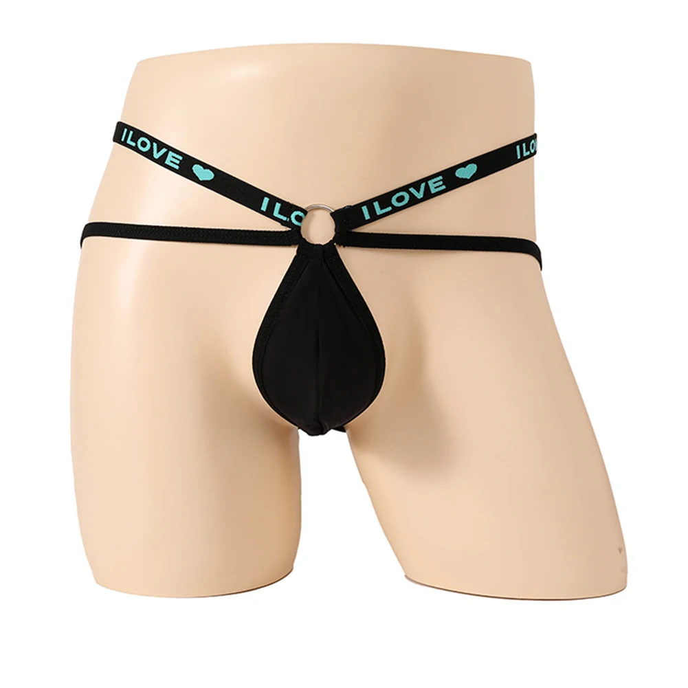 

Men Sexy Bulge Pouch Tanga Thong Panties Suspender Stretch G String Briefs Solid Breathable T-Back Underpants Erotic Underwear