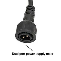 Connecteur de panneau de lumière solaire USB femelle à 2 broches, fil extérieur, adaptateur mâle femelle à 2 cœurs, ligne de Conversion étanche de Projection 3