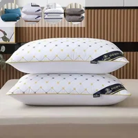 Soft Cotton Fiber Pillow 3D Neck Pillow Suitable for Sleeping Bedrooms and Hotels Comfort and Quality 1pc Hotel Style Decorate 1