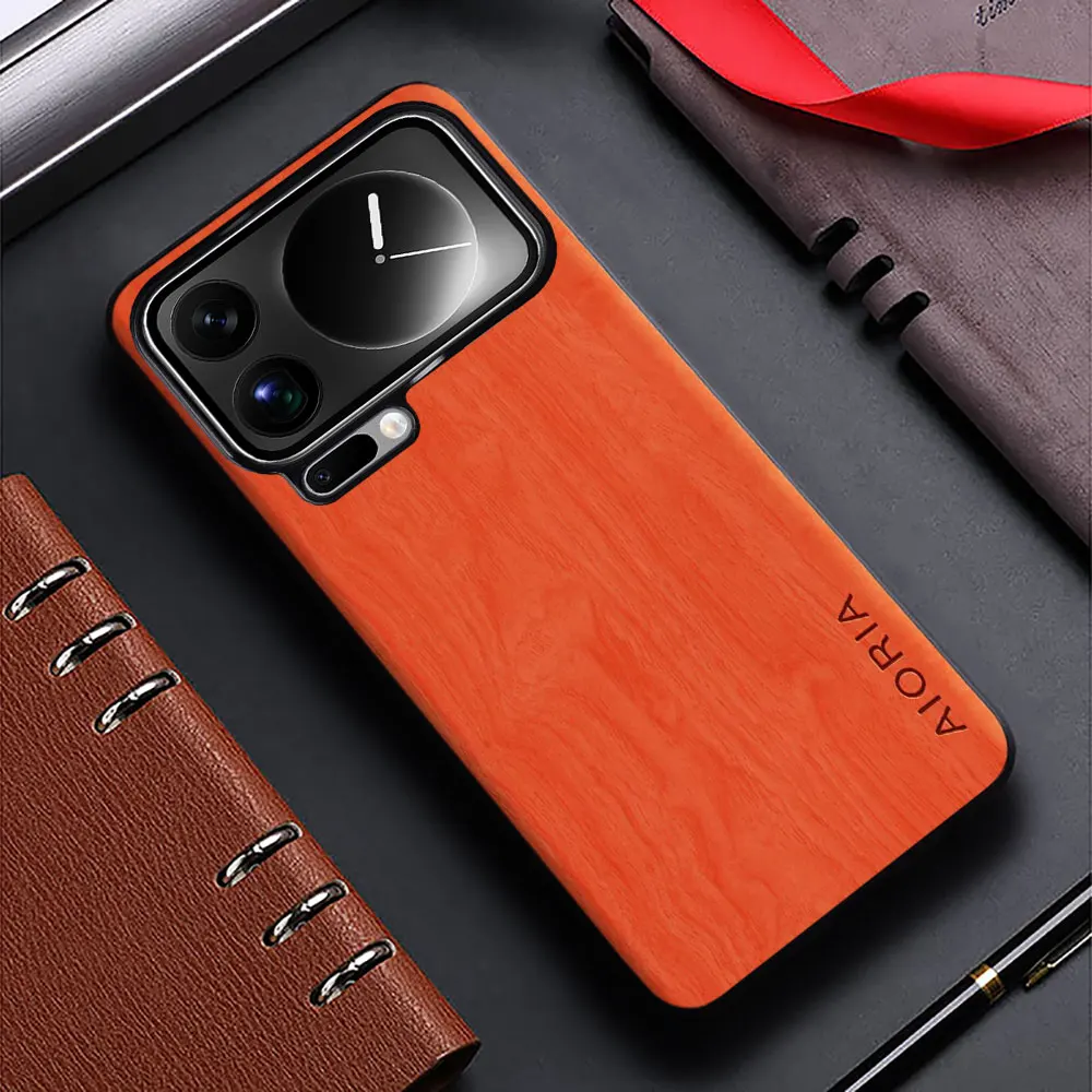Bamboo Wood Pattern Leather Case Cover