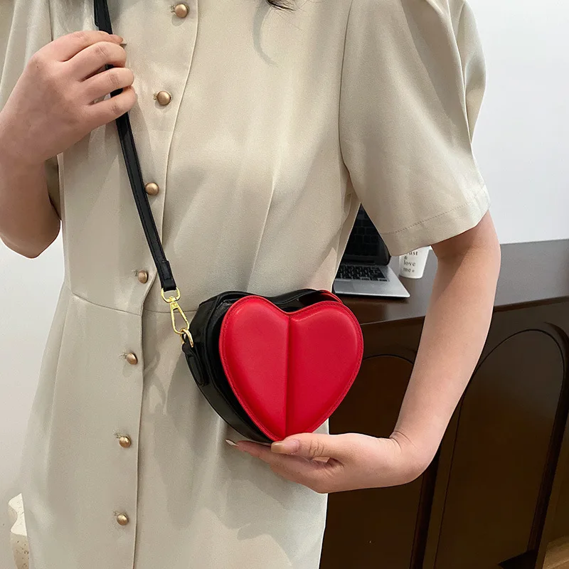 Women Heart-shaped Crossbody Bag Luxury Designer Felt Shoulder Bags for  Ladies 2023 New Fashion Female Clutch Casual Handbags - AliExpress