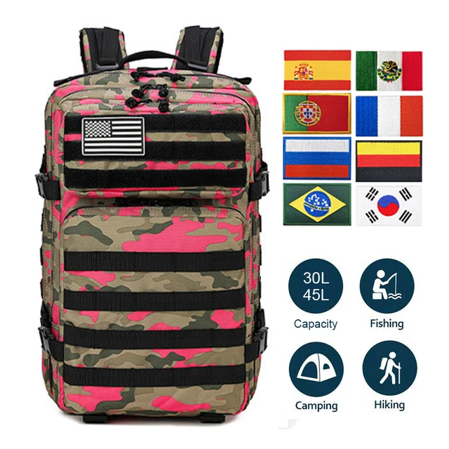 OULYLAN Mountaineering Backpack Men Travel Bags with Flag patch Sports  Hunting Camping Equipment Rucksack Fishing Backpack - AliExpress