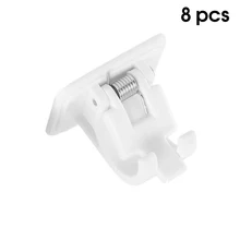 

8 Pieces ABS Curtain Rod Bracket Bathroom Punch-Free Self-Adhesive Pole Holder Clip Hooks Toilet Hotel Wall Stick Hanger Hanging