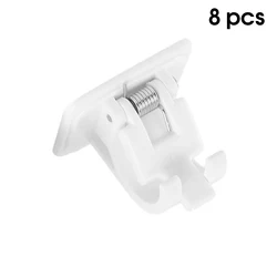 8 Pieces Adjustable Curtain Rod Holder Clamp Bracket Hook Punch-Free Self-Adhesive Bathroom Accessories Rack Hanger Hanging Clip