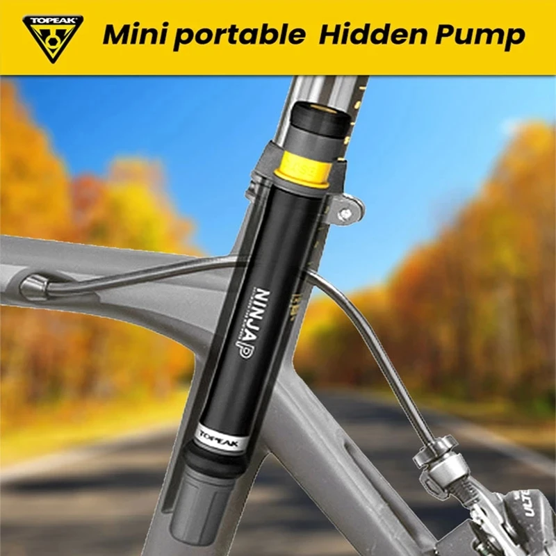 Topeak NINJA P pompa per bicicletta 160psi Mini pompa nascosta portatile  pompa per bici in lega CNC valvola Presta gonfiatore per pneumatici pompa a
