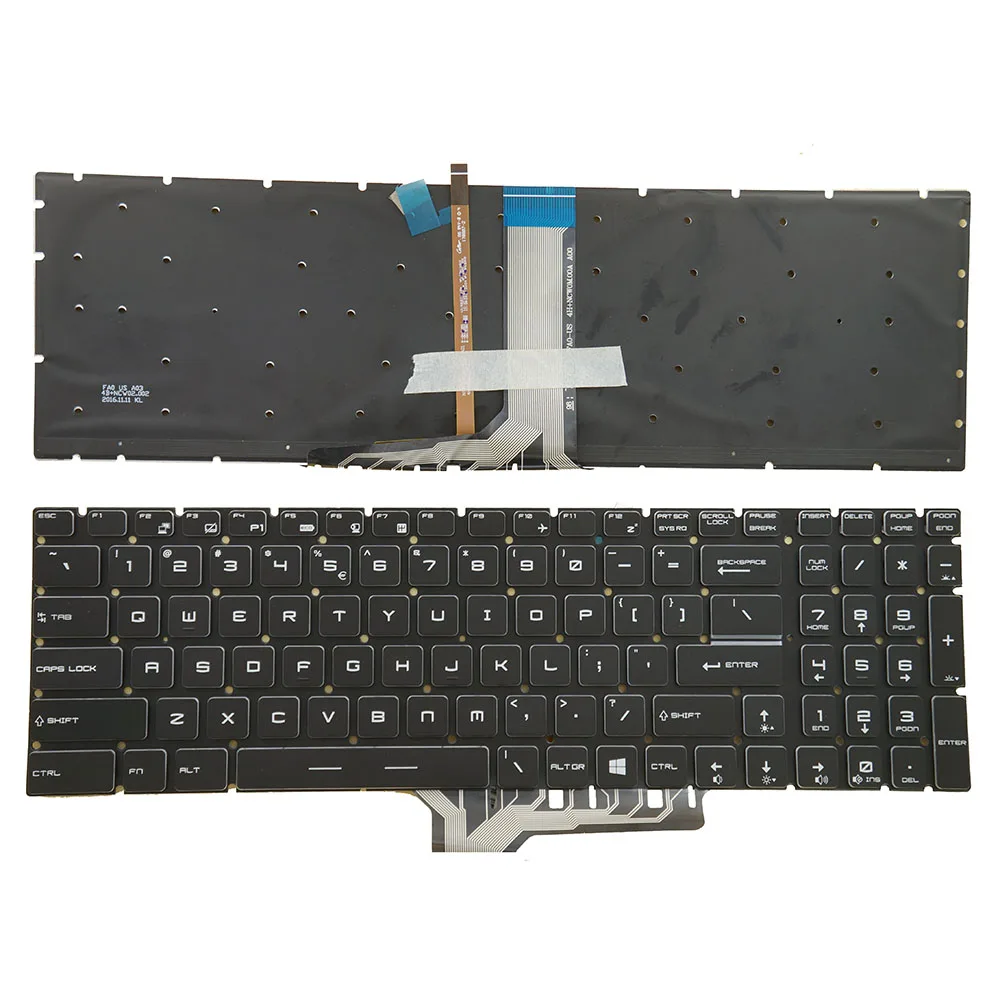 Msi-teclado Eua Reino Unido Russo Turco Árabe Coreano Canadense Canadense Rgb Gs63vr Gs63vr 6rf 7rf Gs72 6qc 6qd 6qe Gt62rd 6re Rgb - Imagem 2