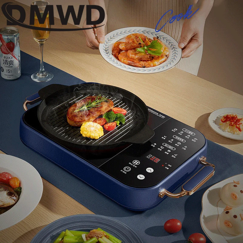 2200W Multi-function Electric Ceramic Stove Smart High-power Stir-fry/Hot Pot Induction Cooker Home Timed Electric Tea Stove