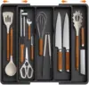 Utensil Organizer for Kitchen Drawers, Expandable Cooking Utensil Tray, Adjustable Cutlery Silverware Flatware Holder, Plastic 1