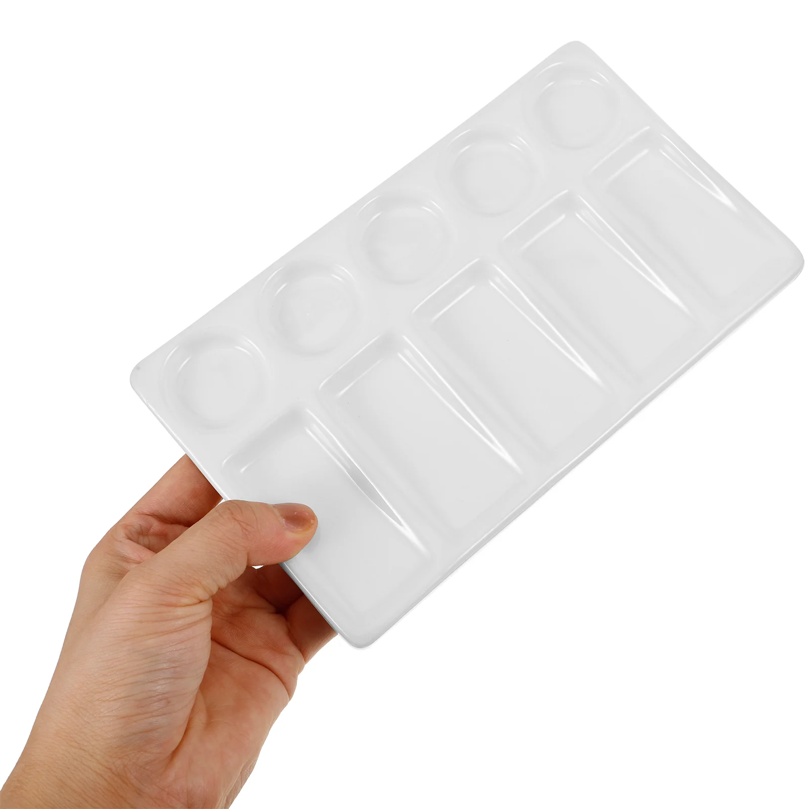 10 -Well Rectangle Rectangular Color Palette Porcelain Mixing Ceramics Watercolor Travel