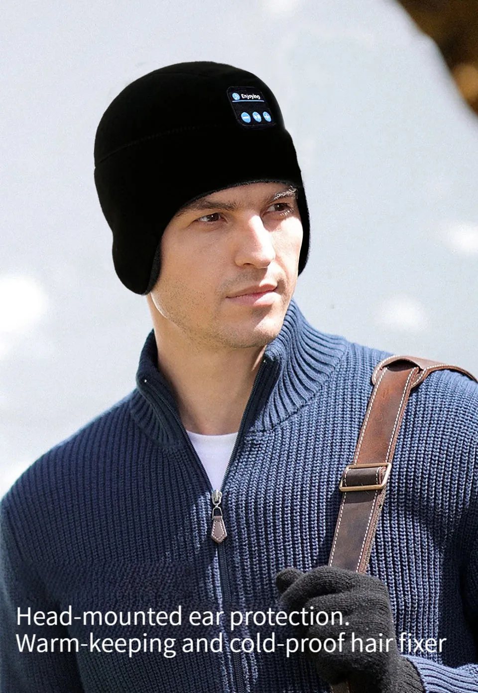 Bluetooth Wireless Headphones Sports Hat Soft Comfortable Sleeping Music Headsets Winter Cap Handsfree Call Earphone With Mic